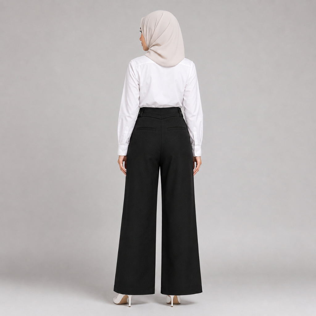 PISCO Women High-Waist Belted Wide-Leg Pants