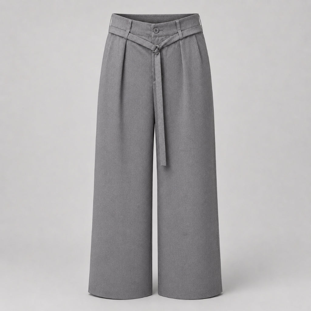 PISCO Women High-Waist Belted Wide-Leg Pants