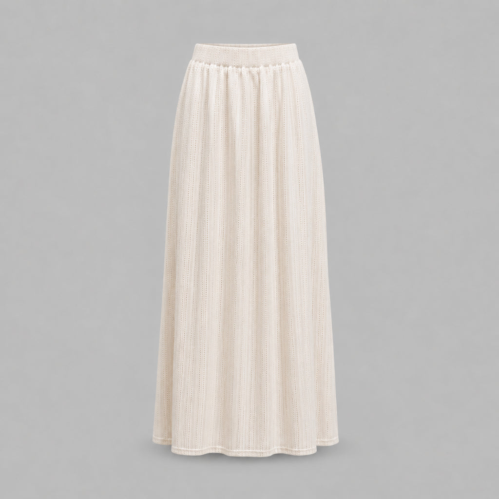 PISCO Women Textured Elastic Waist Maxi Skirt