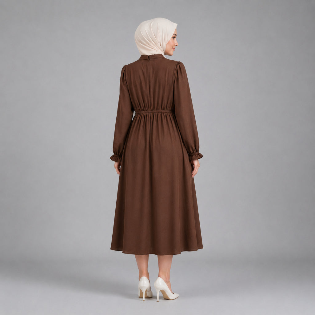 PISCO Women Bow Tie Neck Midi Dress