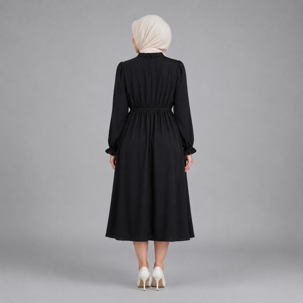 PISCO Women Bow Tie Neck Midi Dress