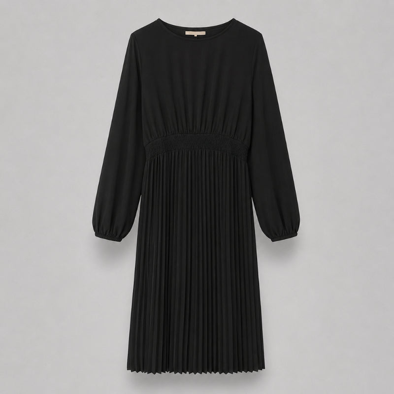 PISCO Women Smocked Waist Pleated Midi Dress