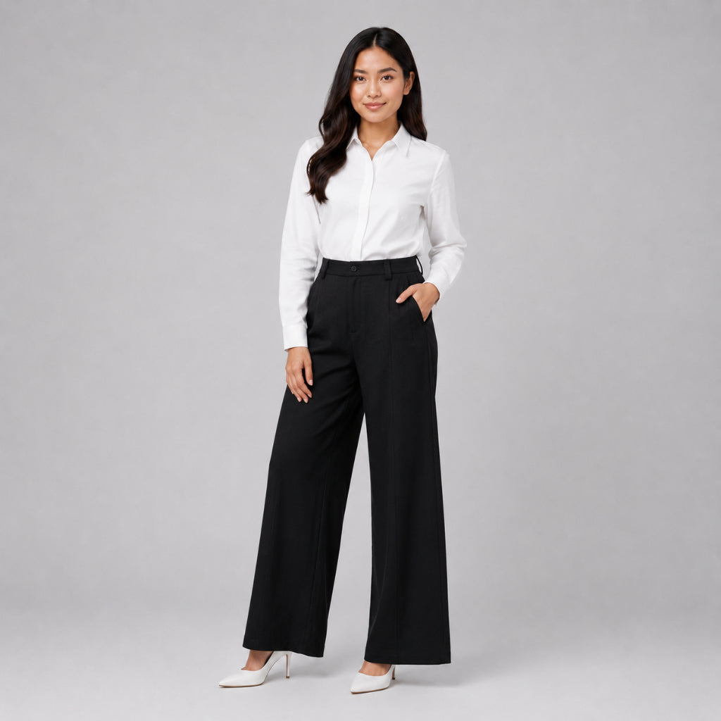 PISCO Women High-Waist Wide-Leg Pants