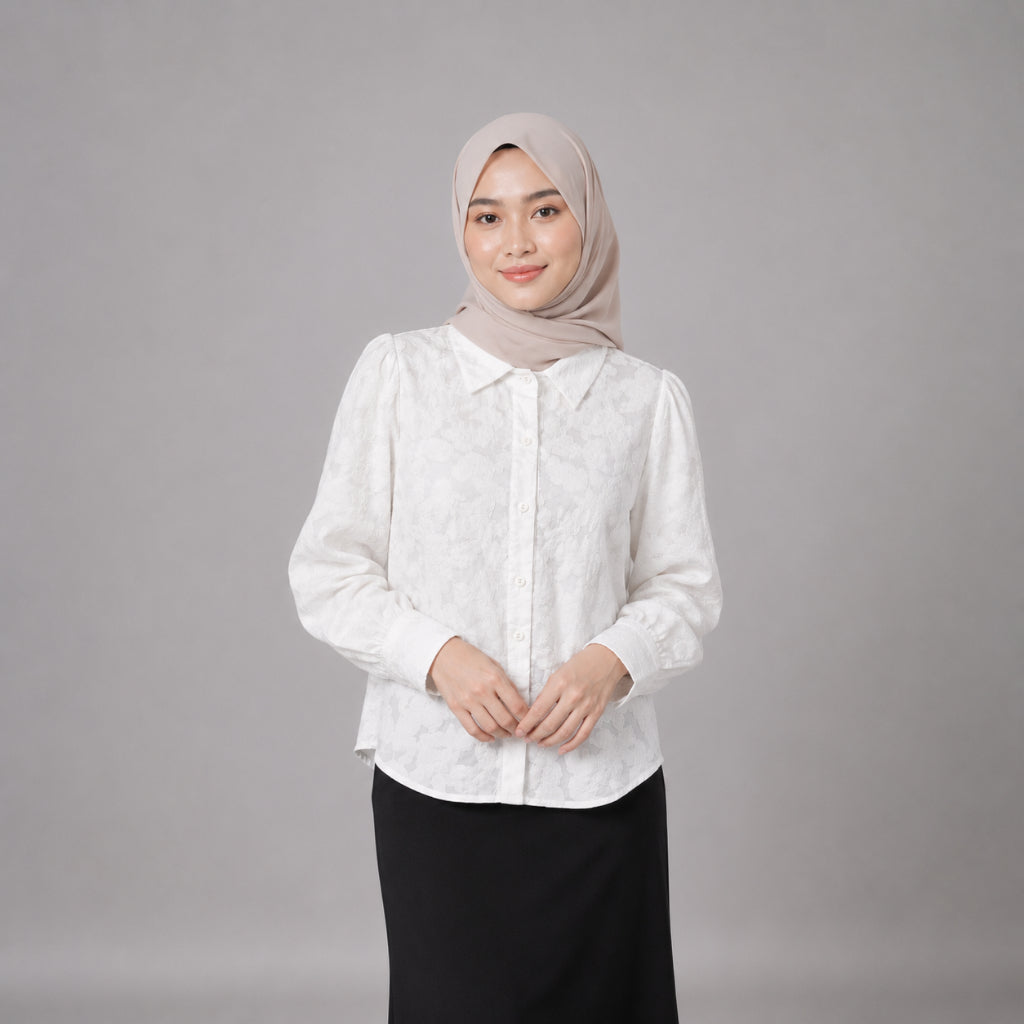 PISCO Women Floral Jacquard Blouse