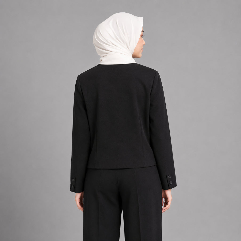 PISCO Women V-Neck Cropped Blazer