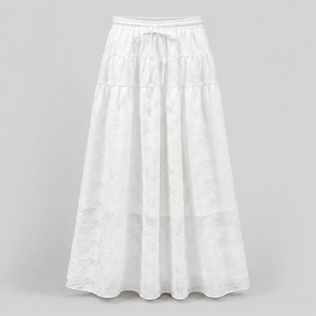 PISCO Women Floral Textured Maxi Skirt