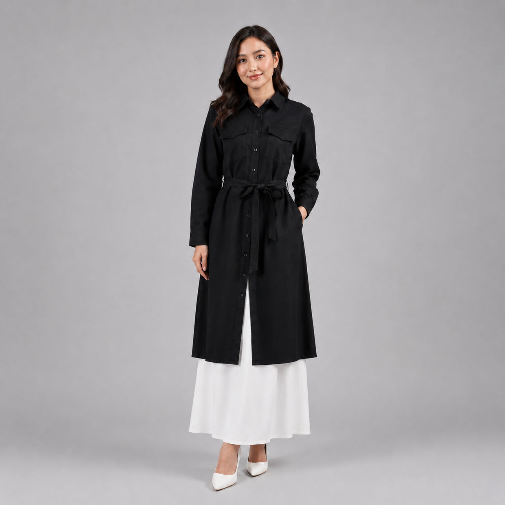 PISCO Women Long Sleeve Midi Dress