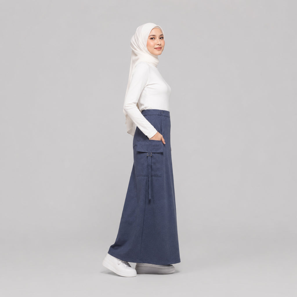PISCO Women Modest Cargo Maxi Skirt