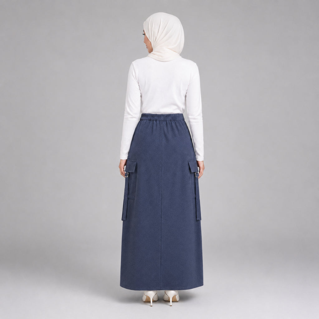 PISCO Women Modest Cargo Maxi Skirt