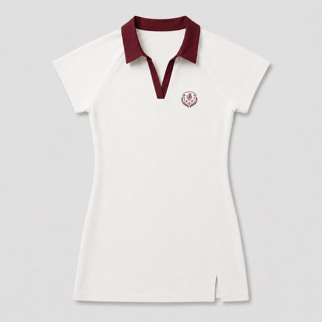 YFS Women Polo Collar Mini Dress