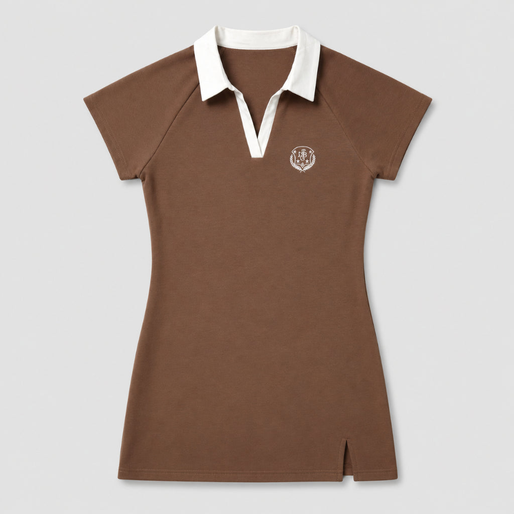 YFS Women Polo Collar Mini Dress