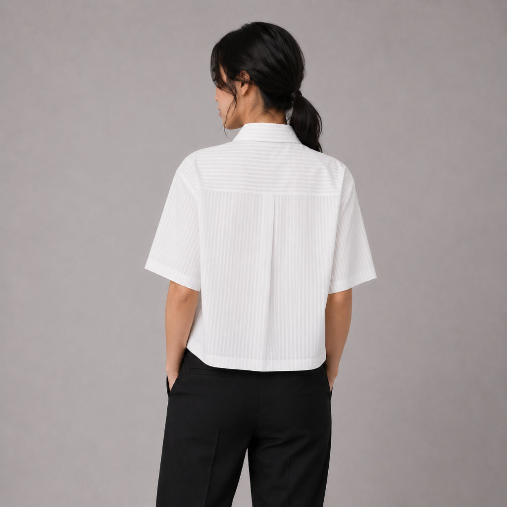 YFS Women Striped Short Sleeve Shirt
