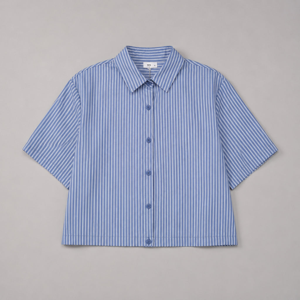 YFS Women Striped Short Sleeve Shirt