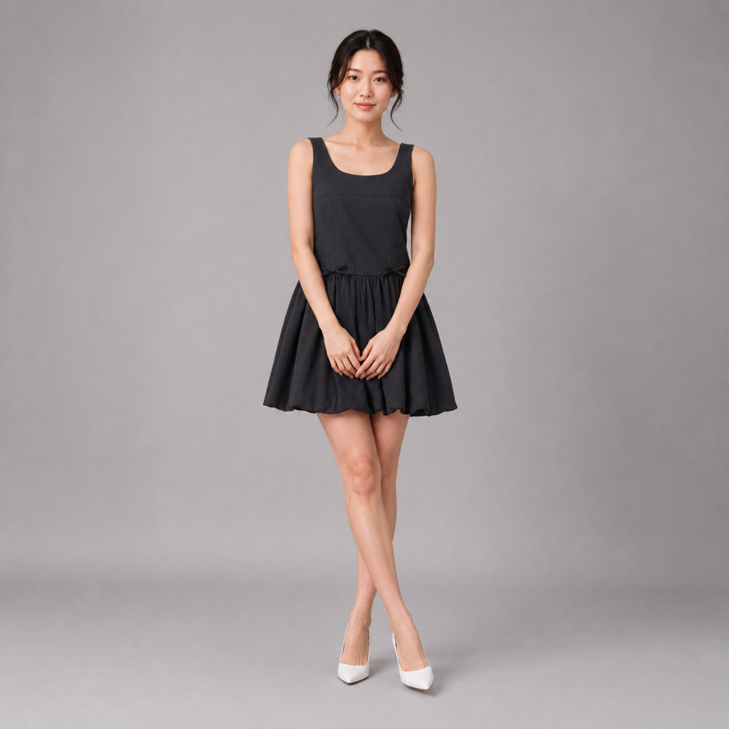 YFS Women Bubble Hem Mini Dress