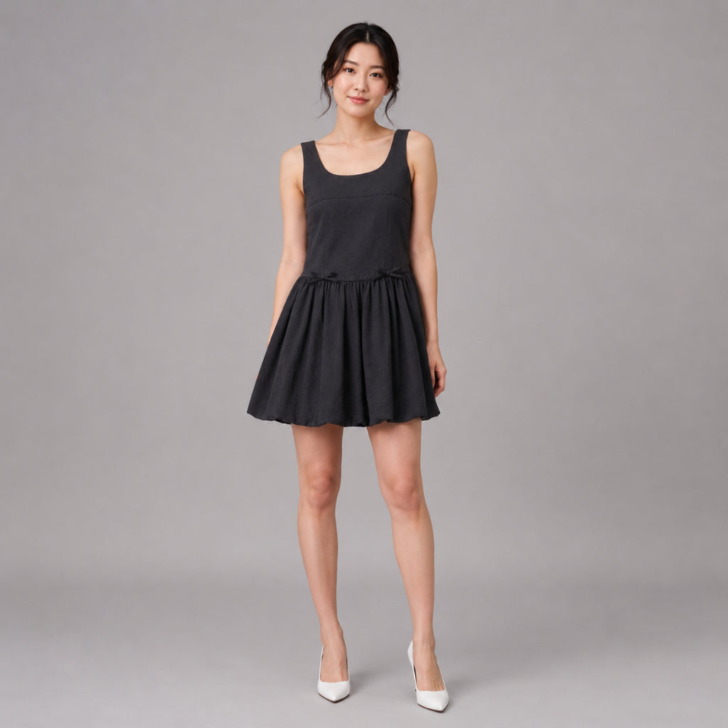 YFS Women Bubble Hem Mini Dress