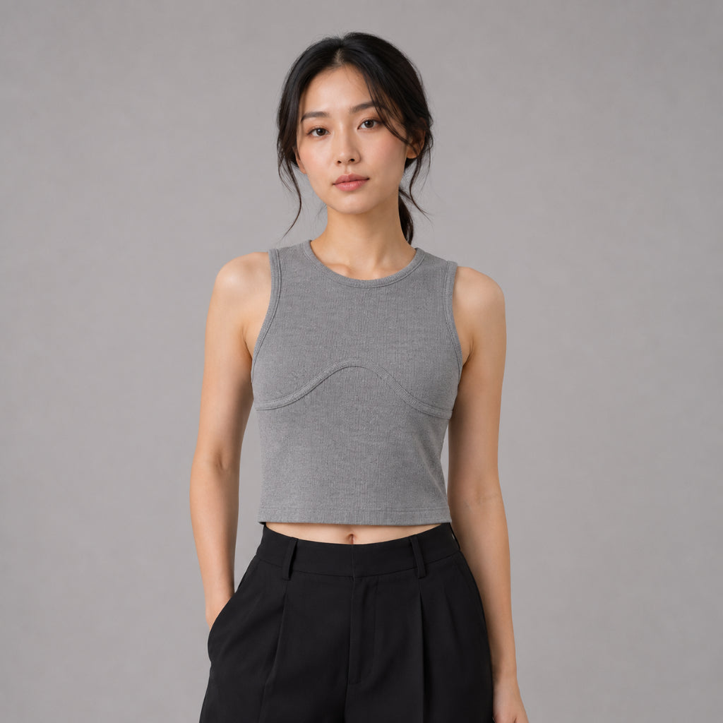 YFS Women Ribbed Crop Tank Top