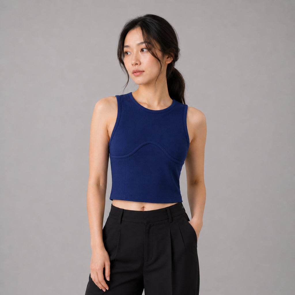YFS Women Ribbed Crop Tank Top