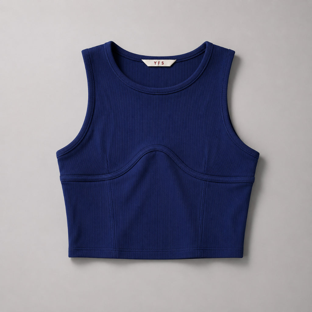 YFS Women Ribbed Crop Tank Top