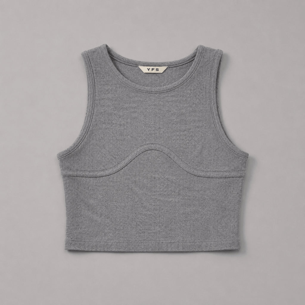 YFS Women Ribbed Crop Tank Top