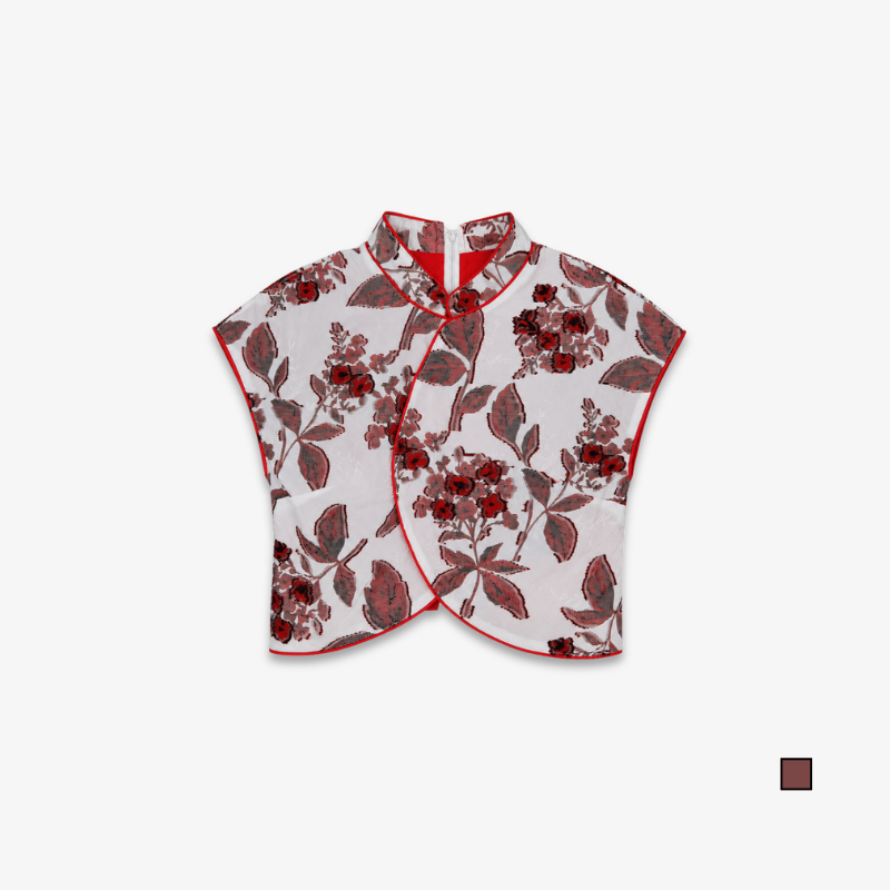 YFS Women Modern Floral Cheongsam Top