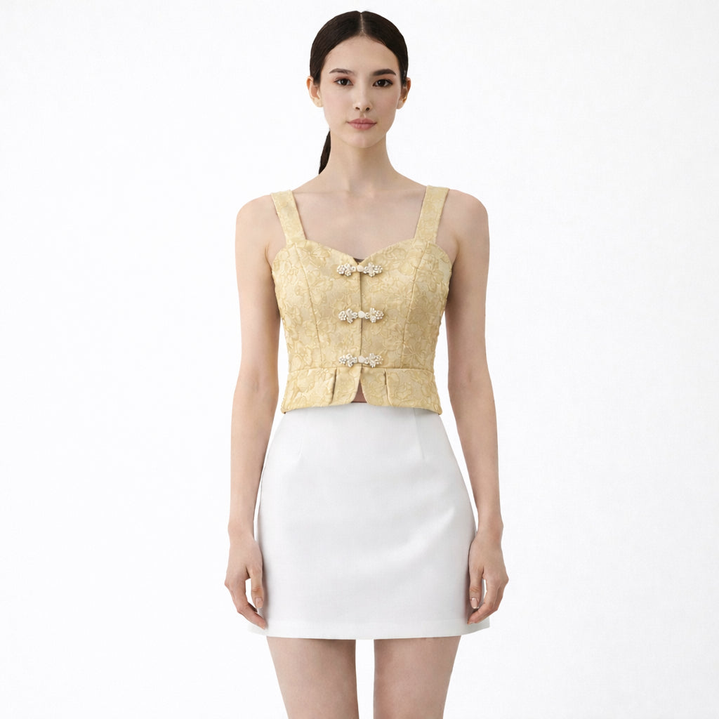 YFS Women Floral Lace Crop Top