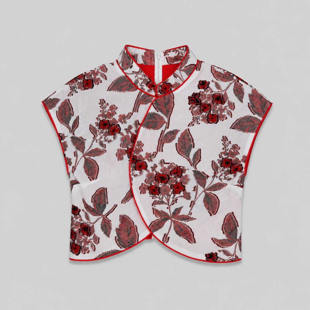 YFS Women Modern Floral Cheongsam Top
