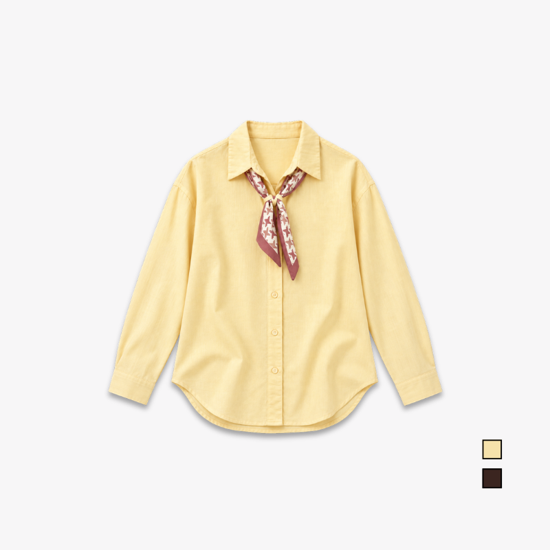 YFS Scarf Detail Long Sleeve Shirt