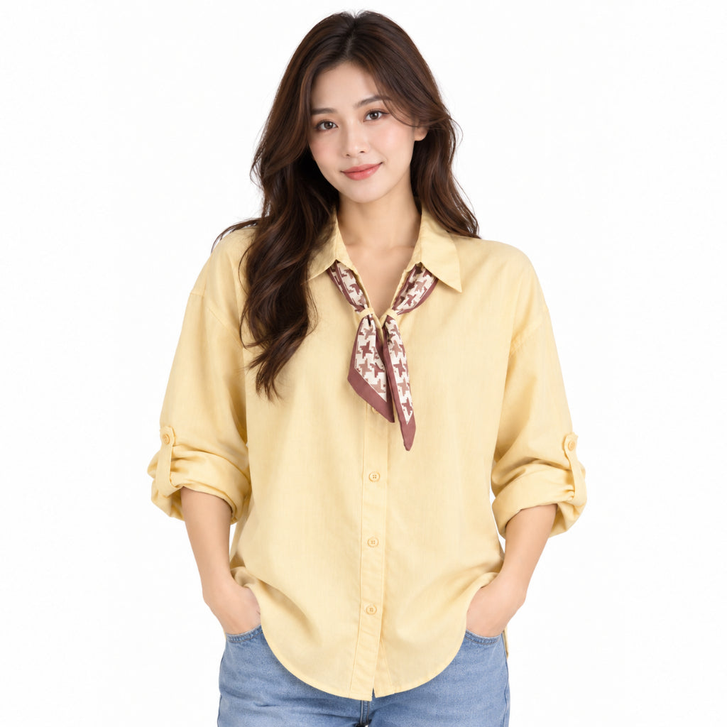 YFS Scarf Detail Long Sleeve Shirt