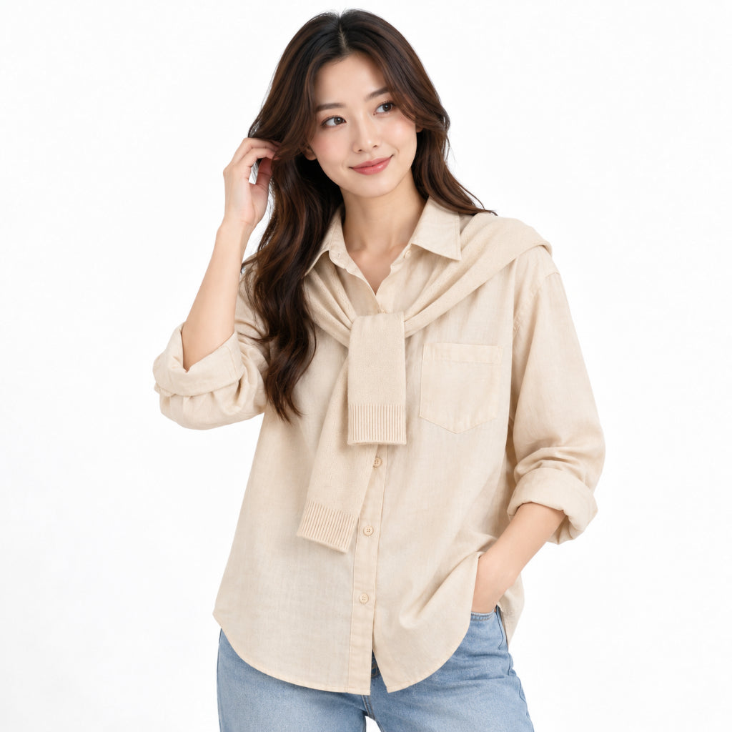 YFS Long Sleeve Plaid Knit Top