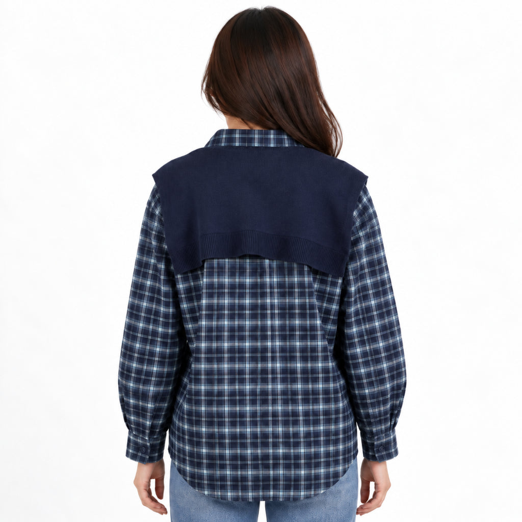 YFS Plaid Layered Long Sleeve Shirt