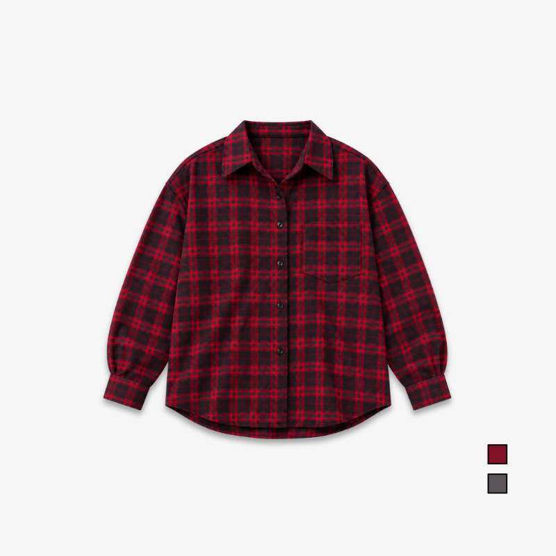 YFS Plaid & Solid Long Sleeve Shirt