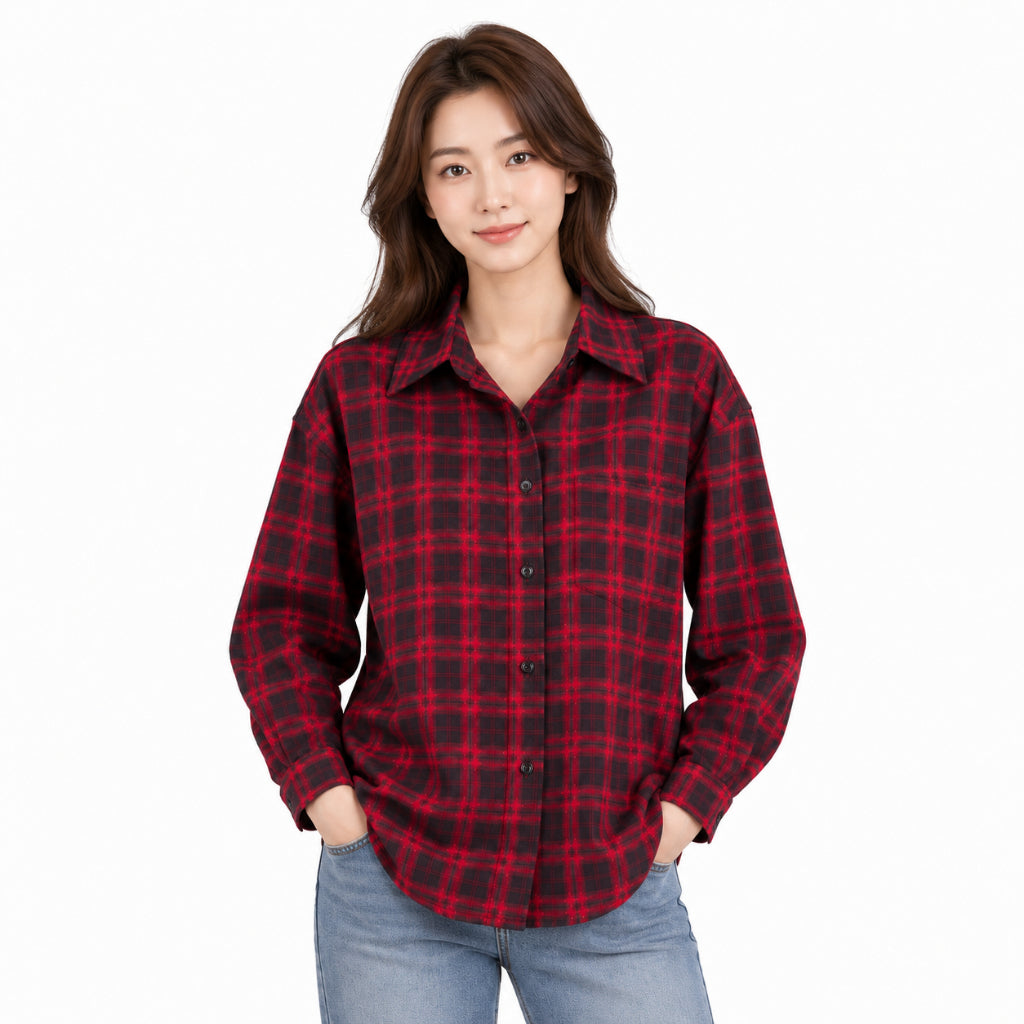 YFS Plaid & Solid Long Sleeve Shirt