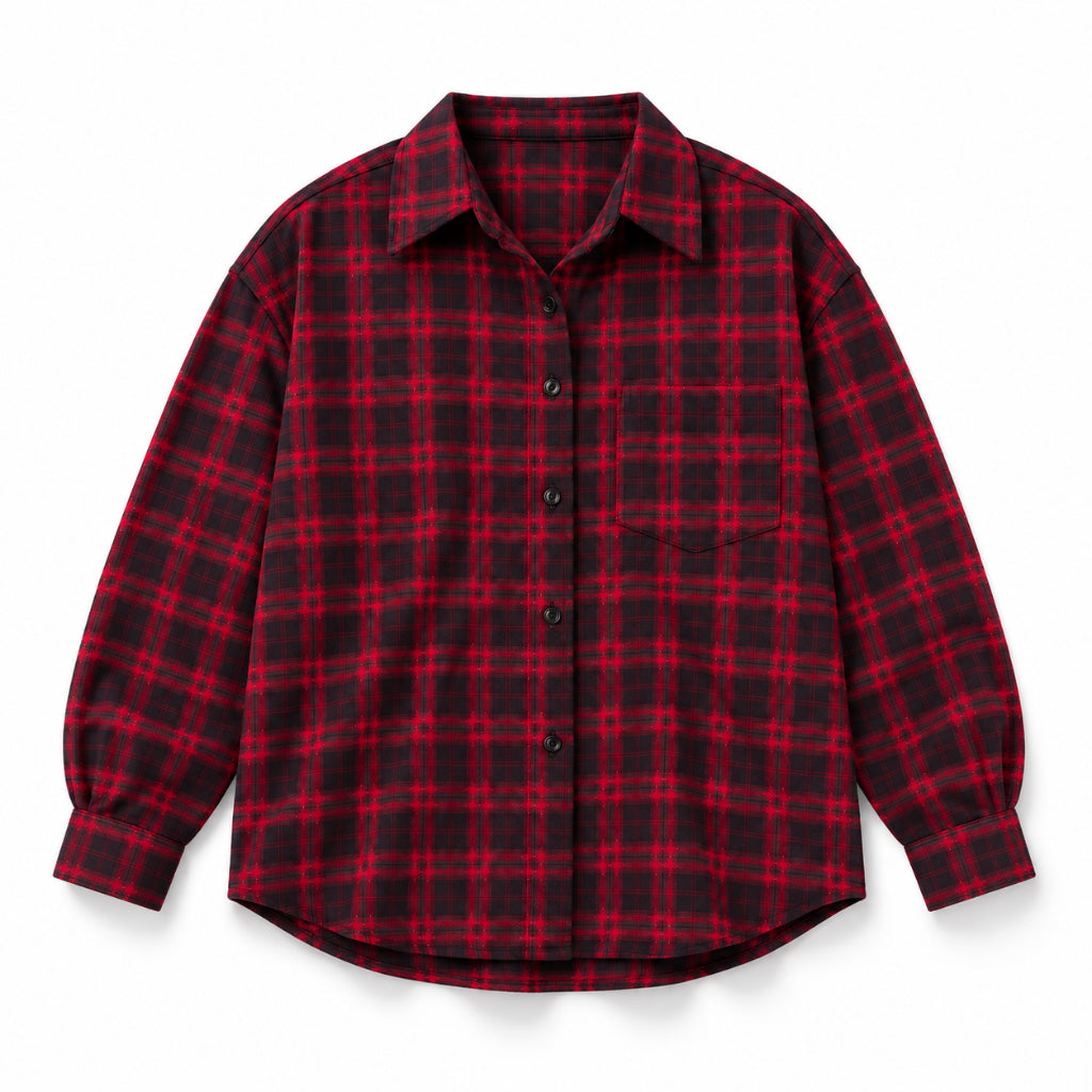 YFS Plaid & Solid Long Sleeve Shirt