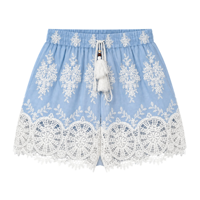 YFS Embroidered Halter Top & Shorts Set