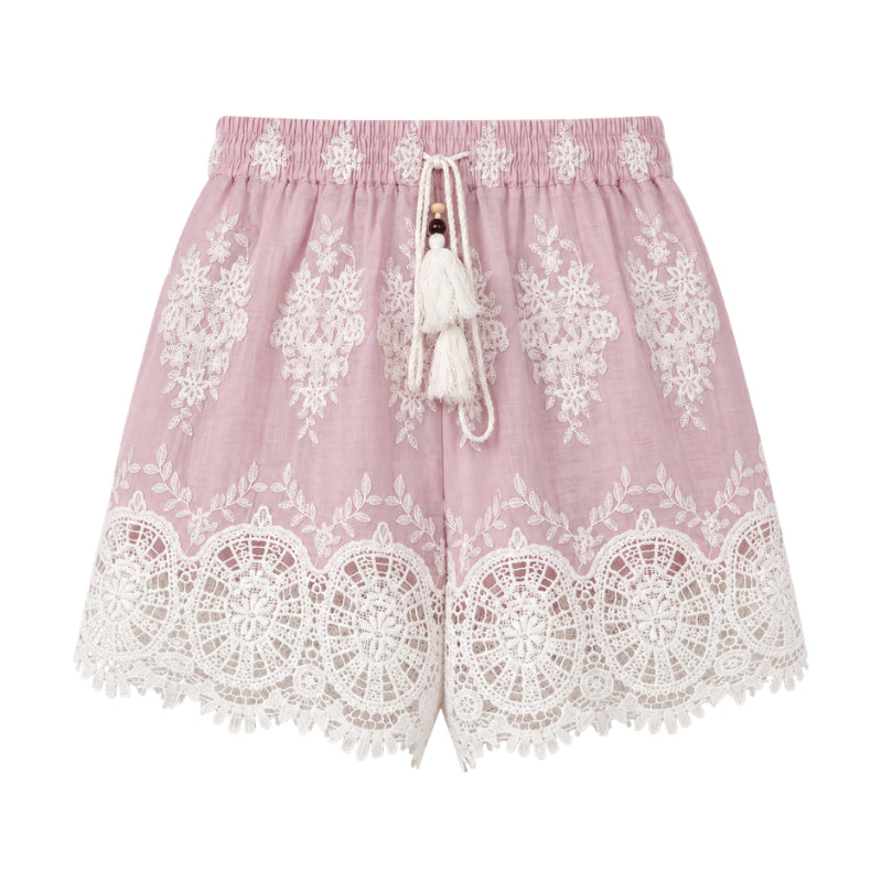 YFS Embroidered Halter Top & Shorts Set