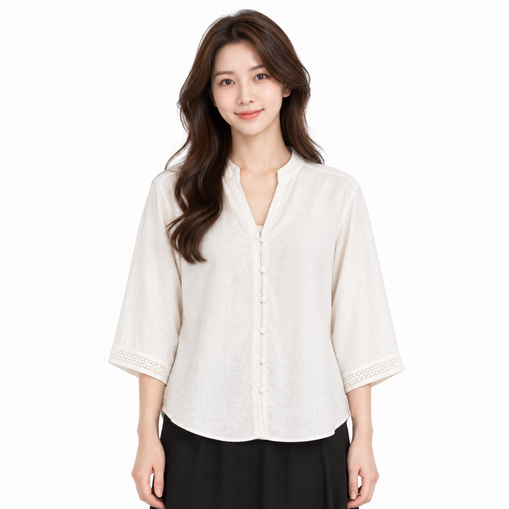 YFS Lace Trim Short Sleeve Shirt