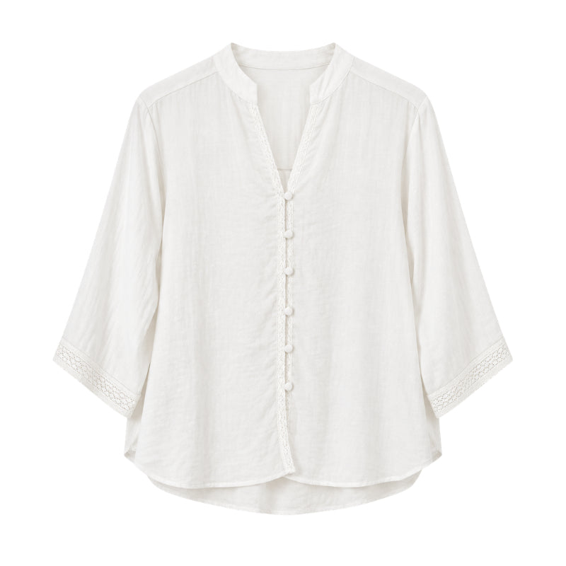 YFS Lace Trim Short Sleeve Shirt