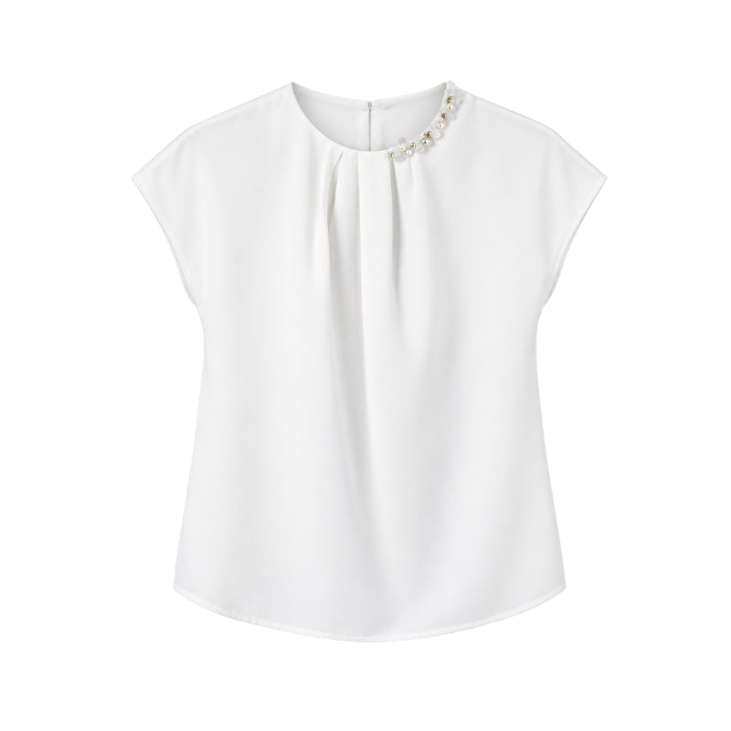 YFS Pearl Detail Short Sleeve Top