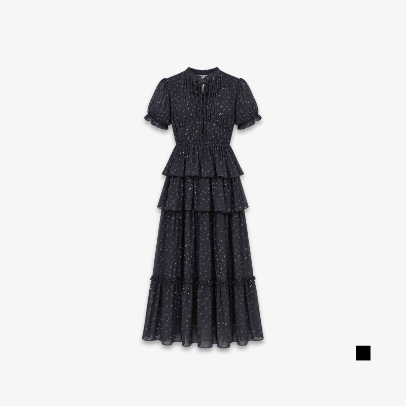 YFS Puff Sleeve Tiered Maxi Dress