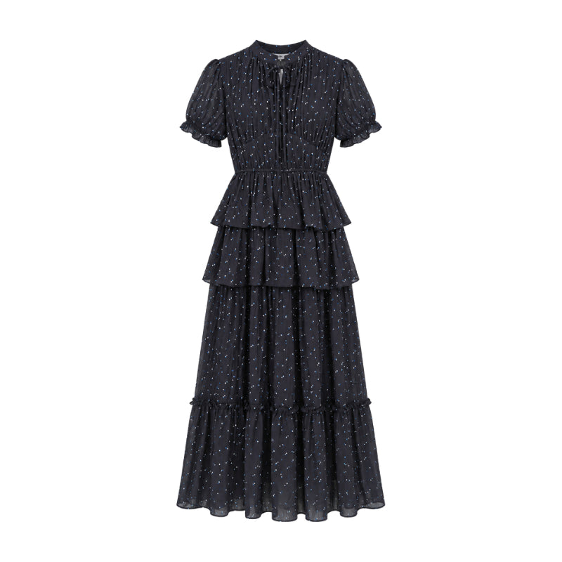 YFS Puff Sleeve Tiered Maxi Dress