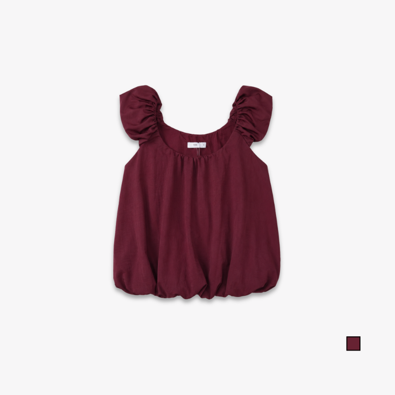 YFS Women Bubble Hem Sleeveless Top