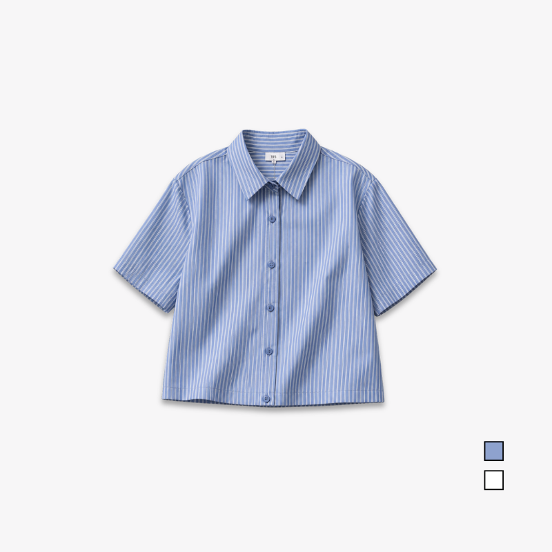 YFS Women Striped Short Sleeve Shirt