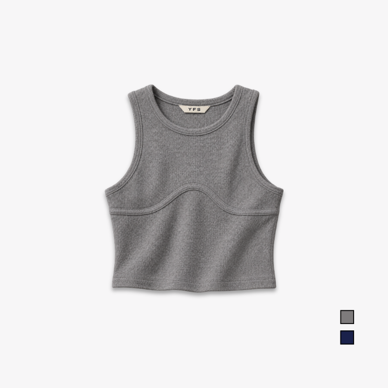 YFS Women Ribbed Crop Tank Top