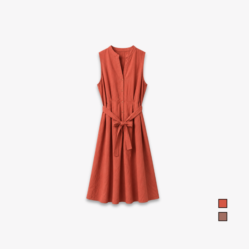 COLEGACY Women Sleeveless Midi Dress