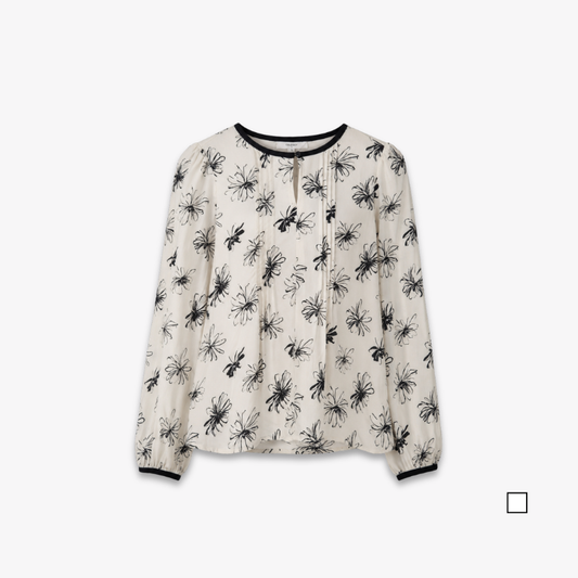 COLEGACY Women Floral Print Long Sleeve Blouse