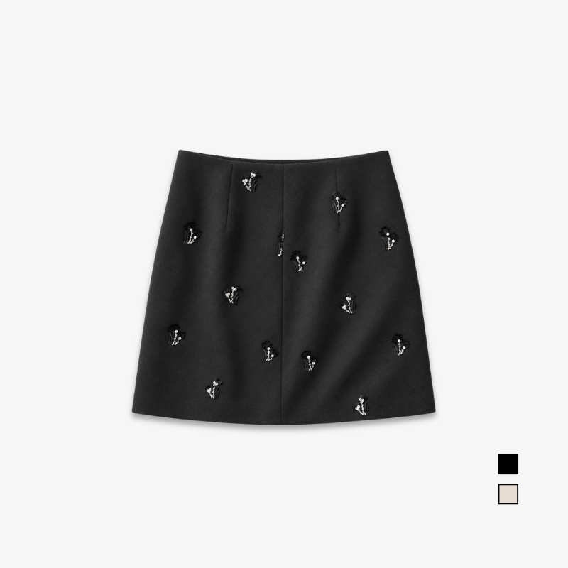 COLEGACY Women Embroidery Mini Skirt