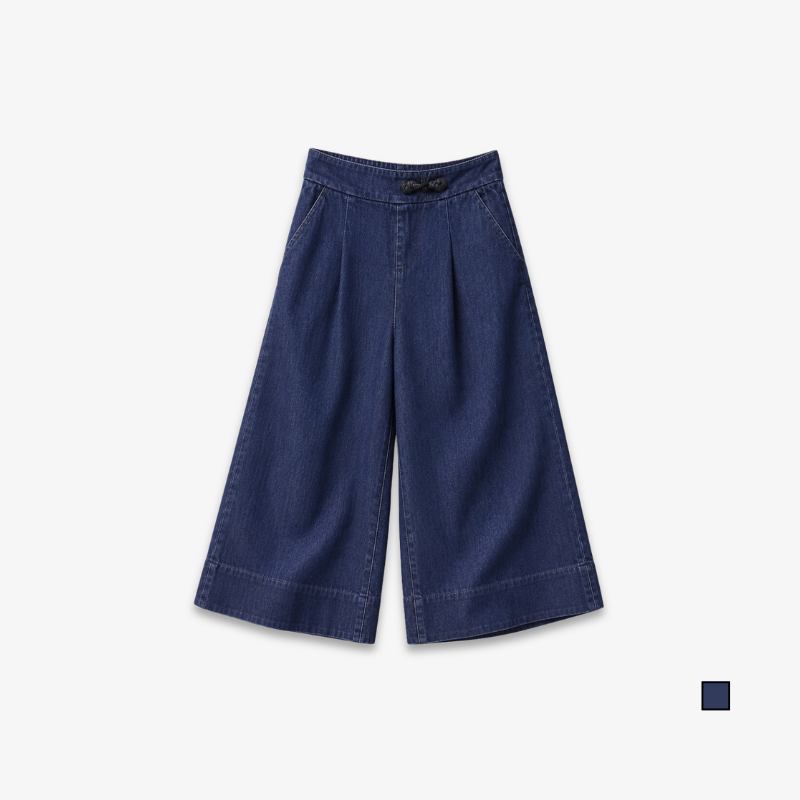 COLEGACY Women Wide Leg Denim Pants