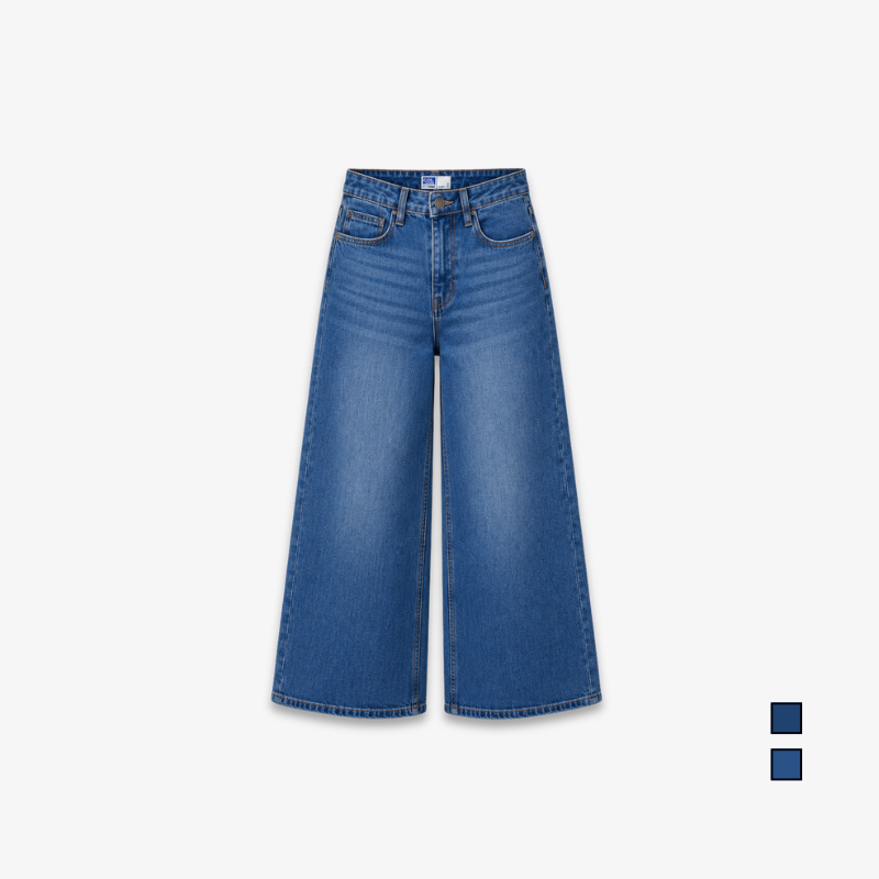 COLEGACY Women High Waist Wide Leg Jeans