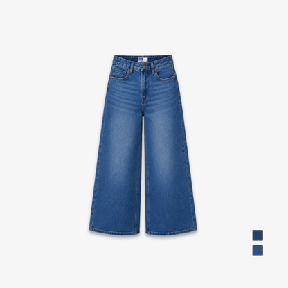 COLEGACY Women High Waist Wide Leg Jeans