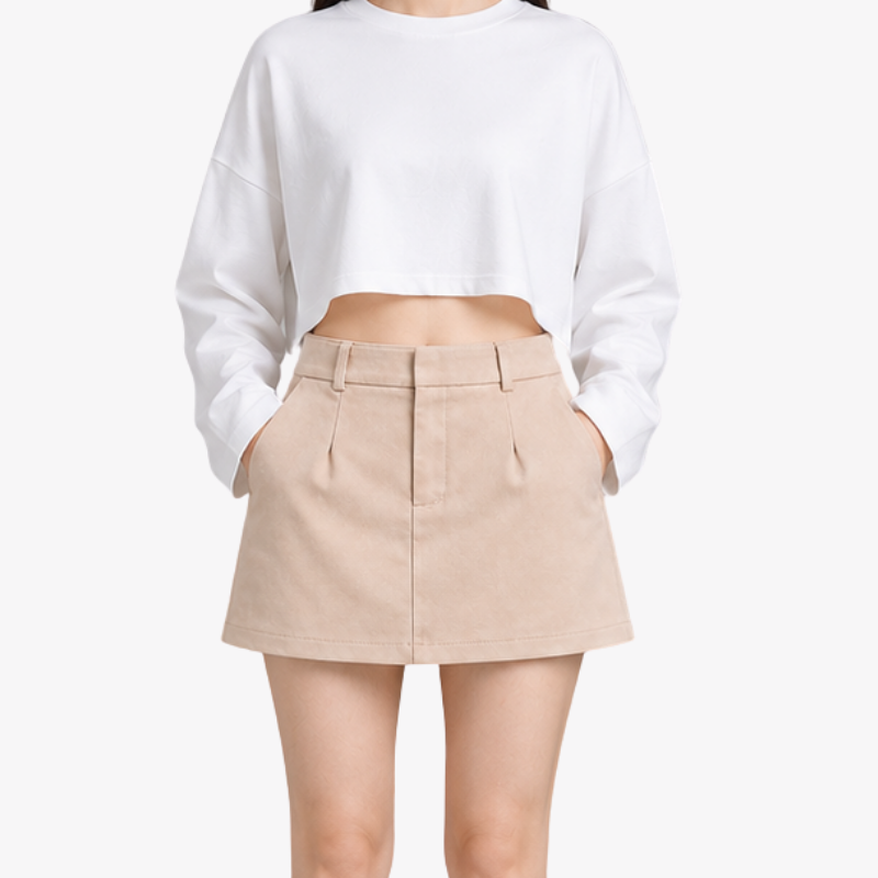 COLEGACY Women High Waist Mini Skirt